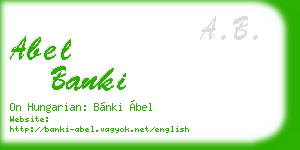 abel banki business card